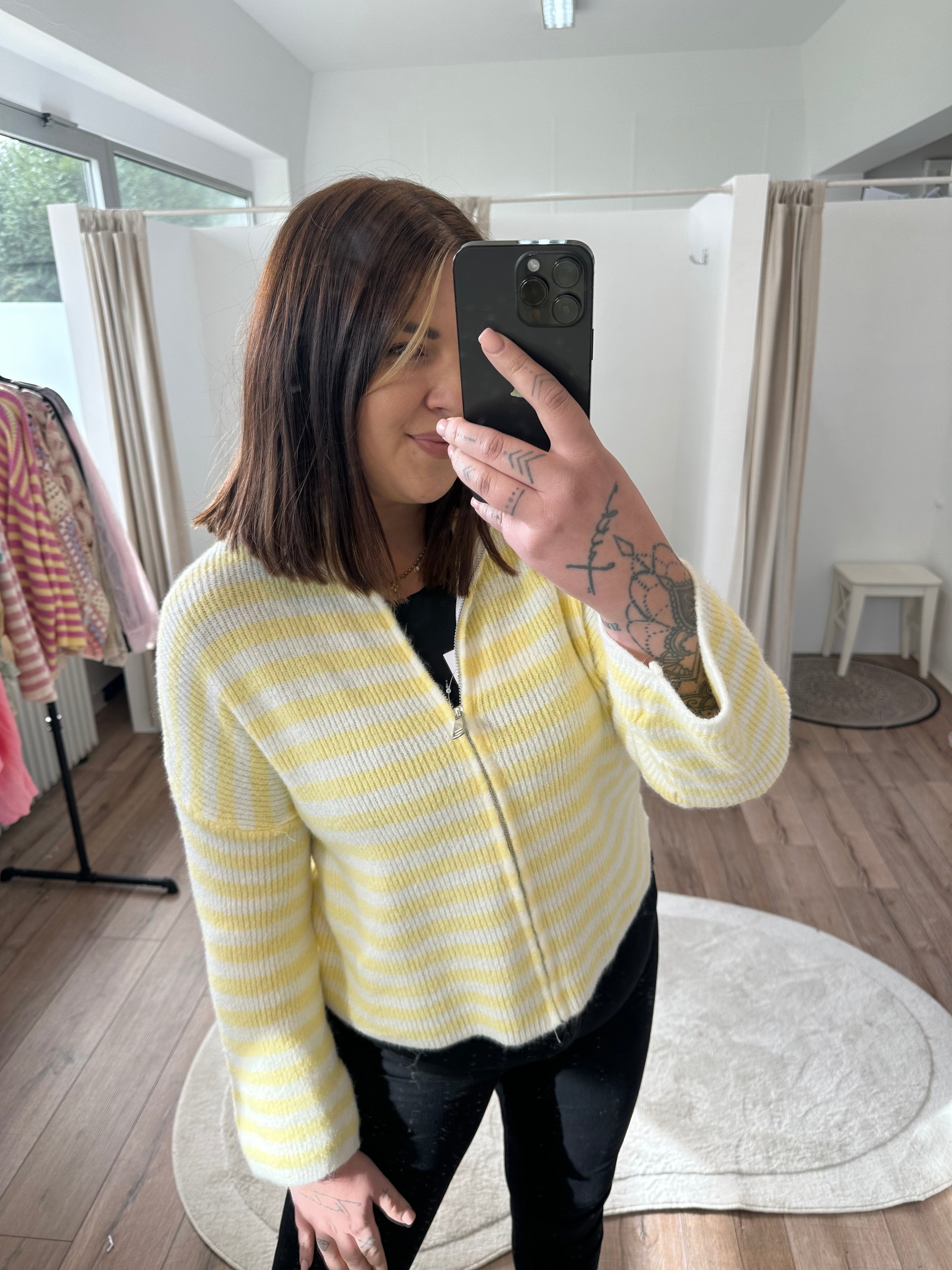 Zipper Jacke Stripe