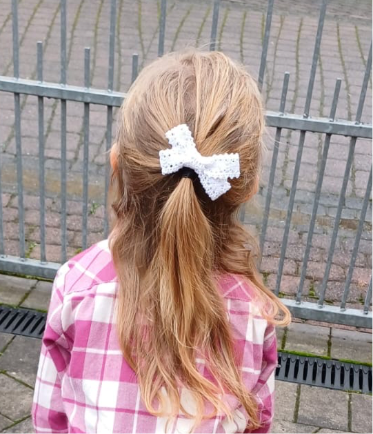 Schleifenclip maxi gehäkelt