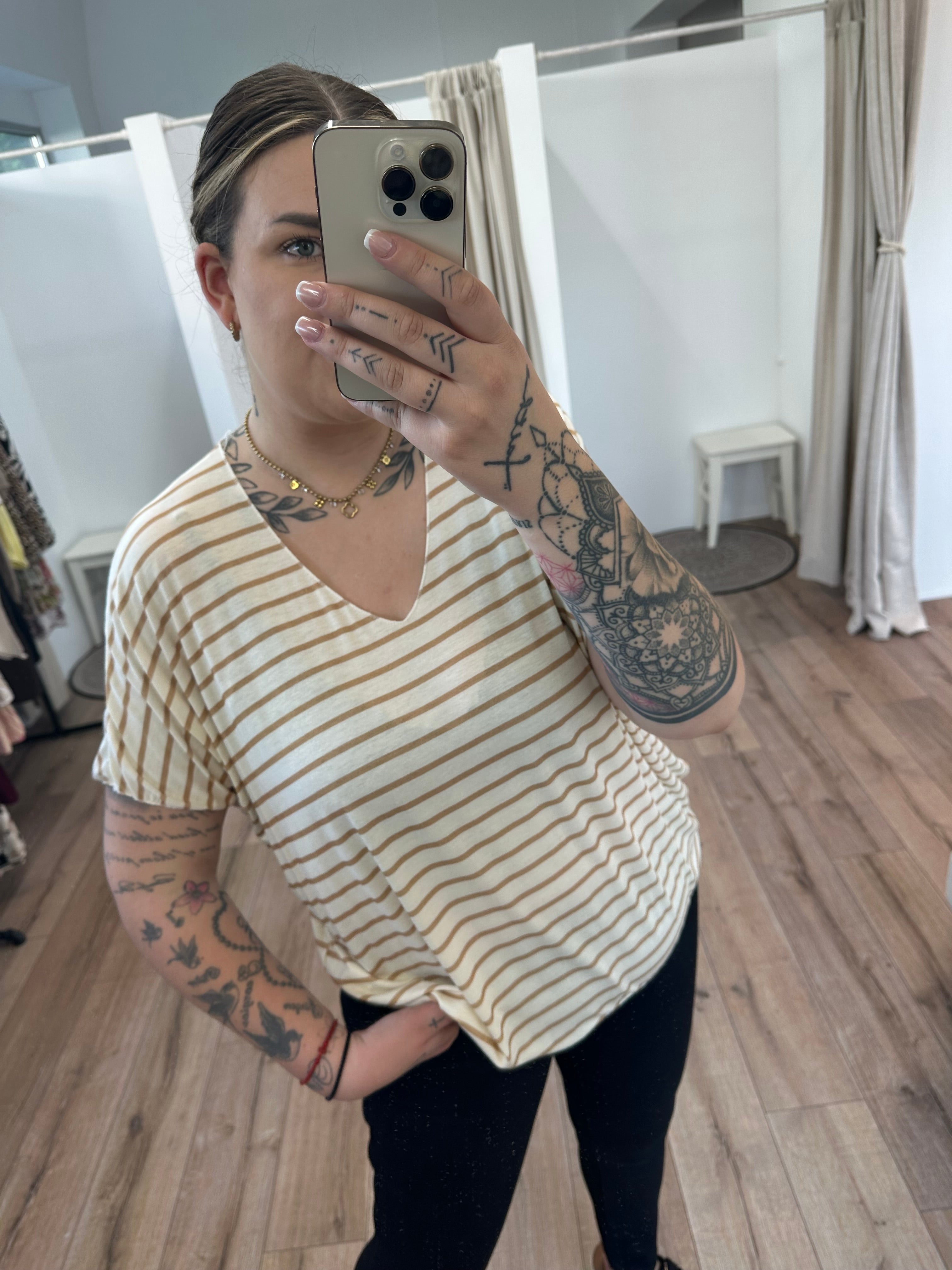 Lockeres Streifenshirt