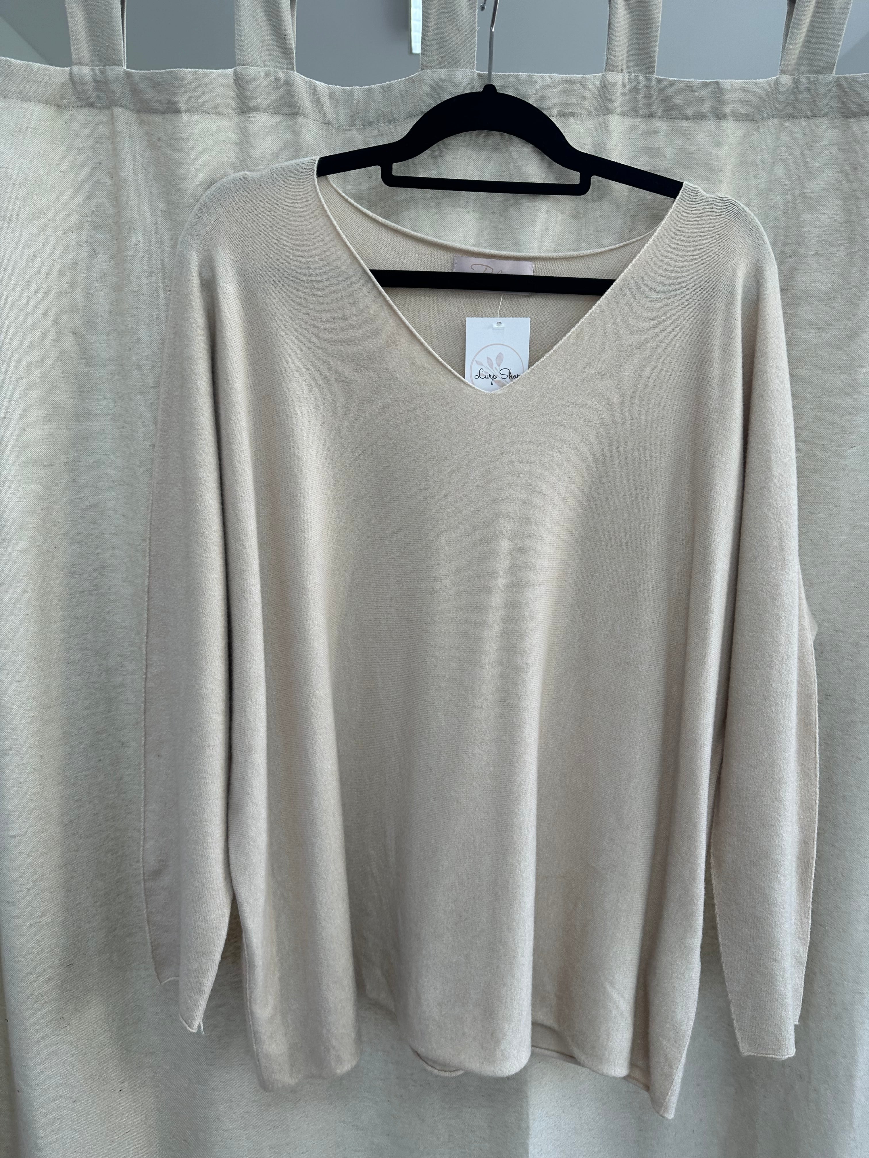 Basic Pullover mit V- Auschnitt
