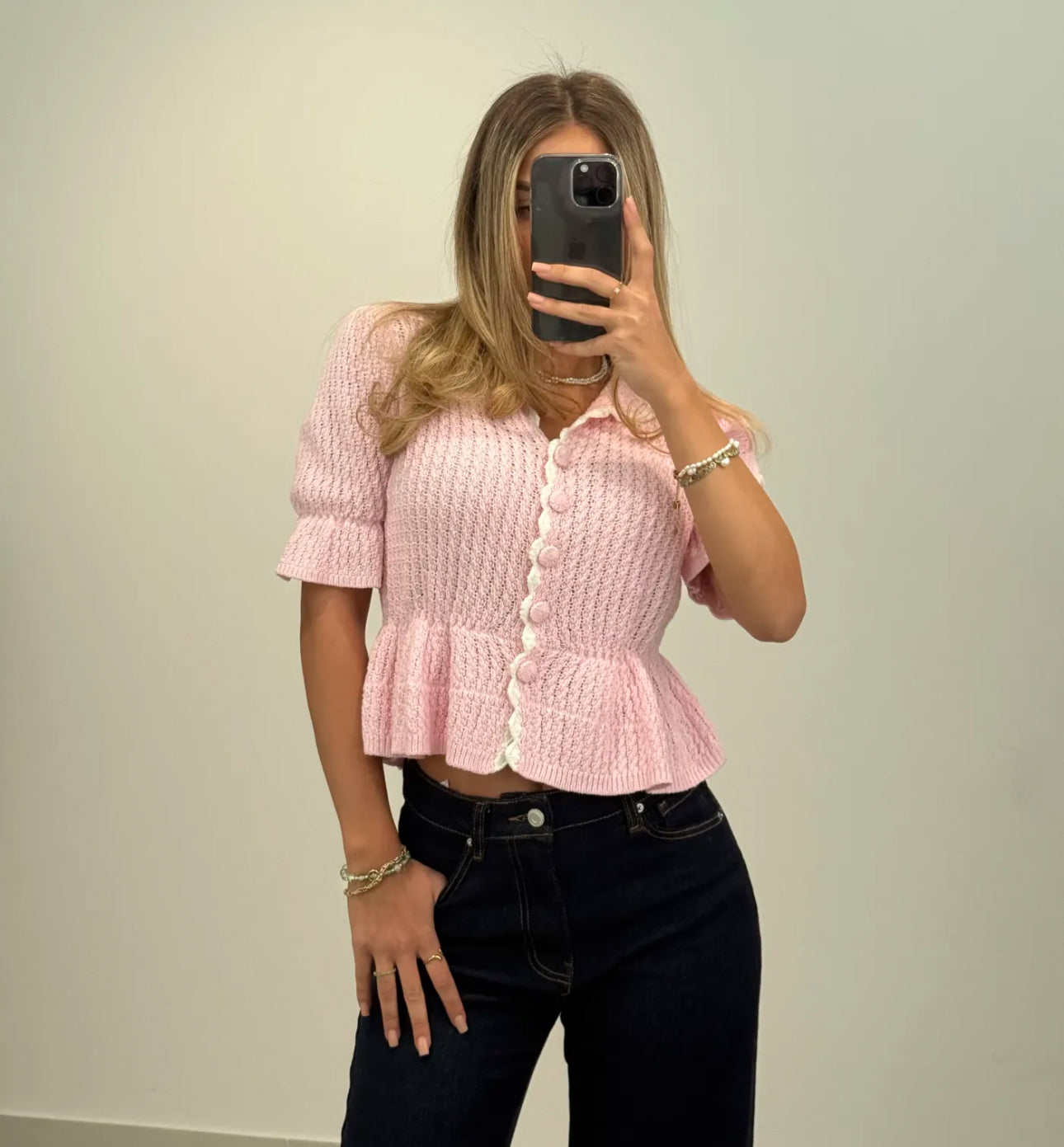 Häkelshirt Liesel rosa