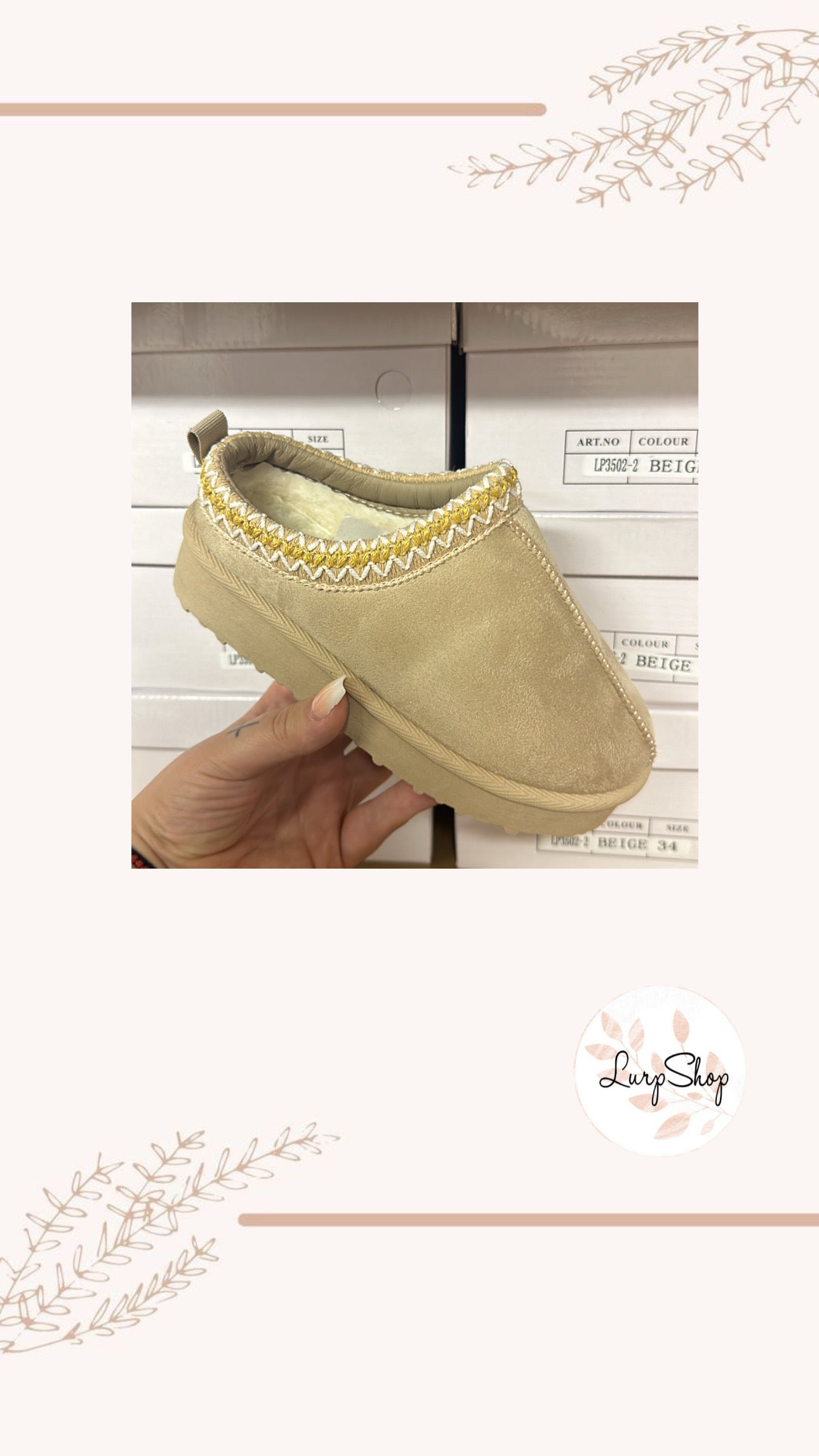 Slipper Hazel Beige