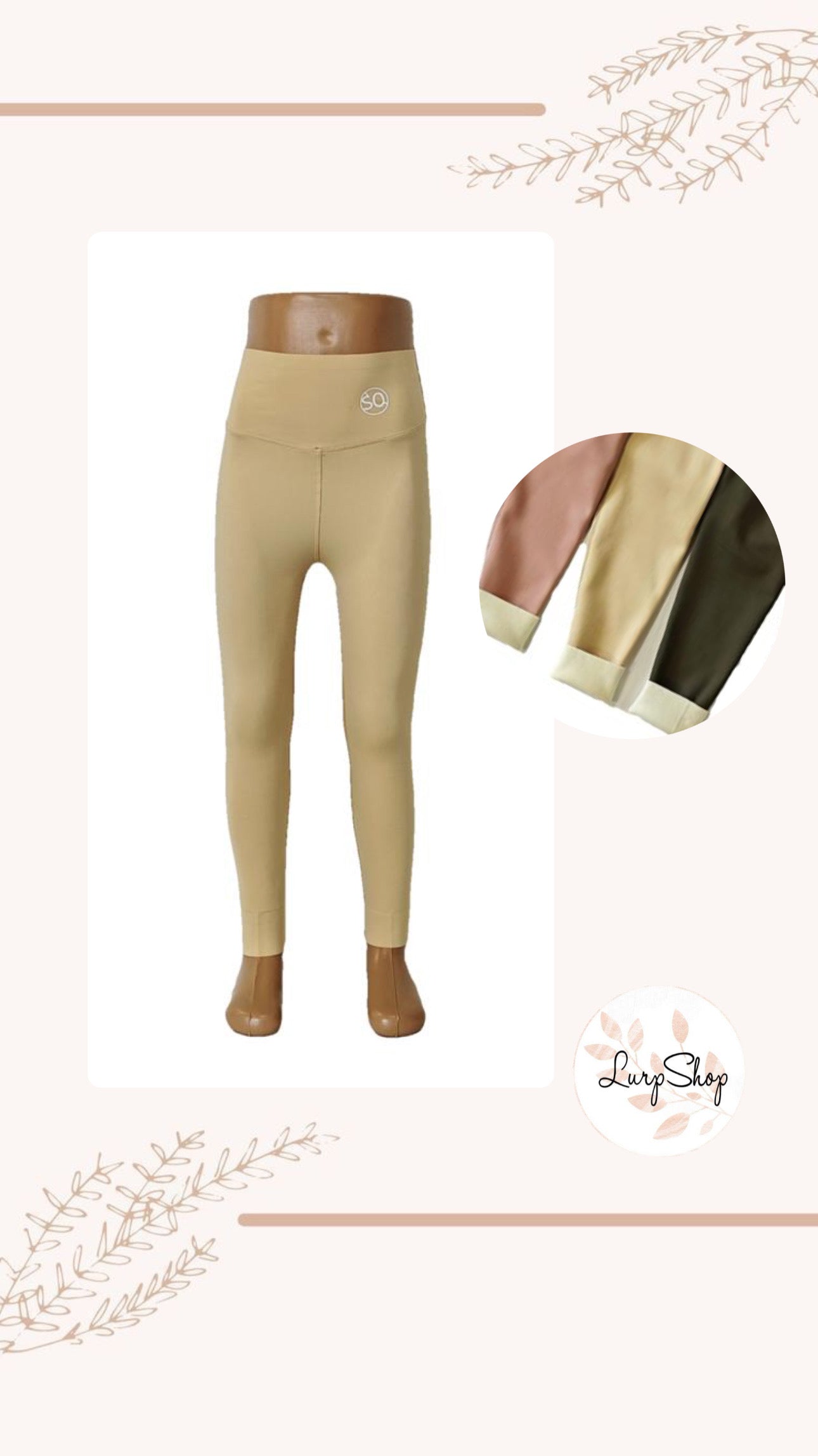 Leggins Lena gefüttert Beige