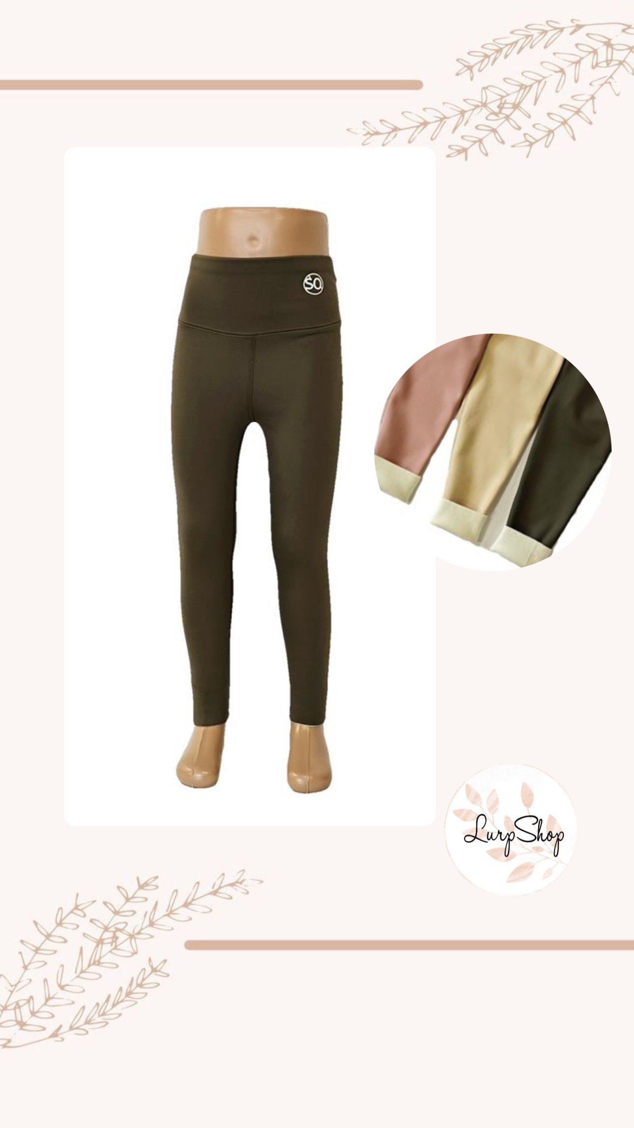 Leggins Lena gefüttert Schoko