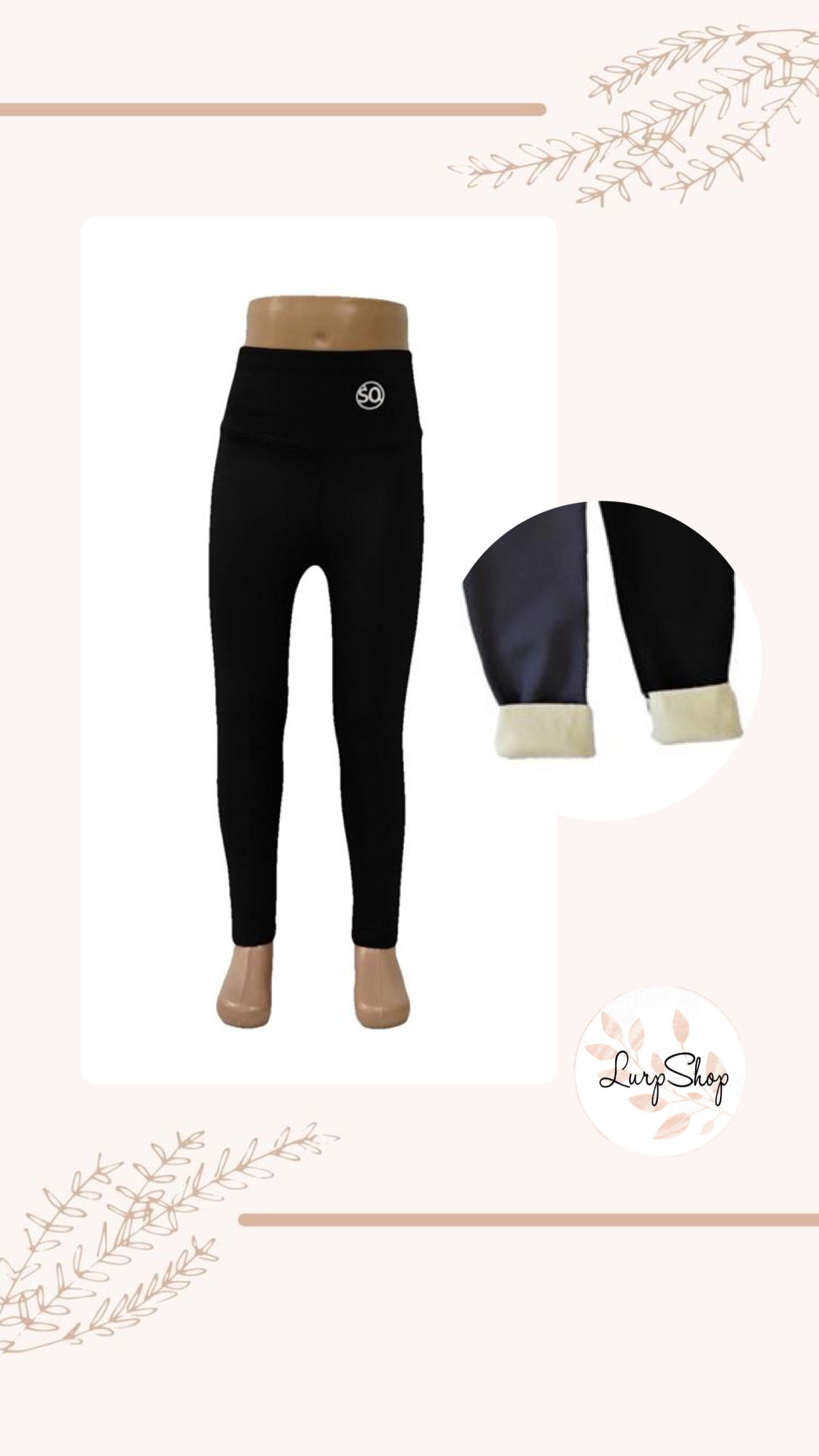 Leggins Lena gefüttert schwarz