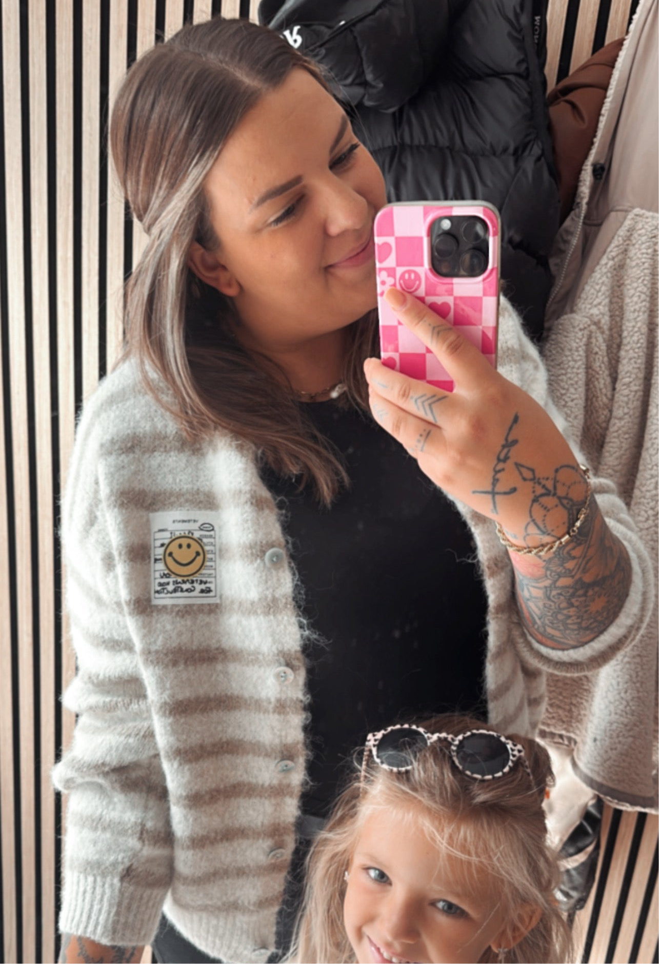 Cardigan Smiley gestreift