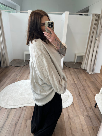 Lange Mussselinbluse