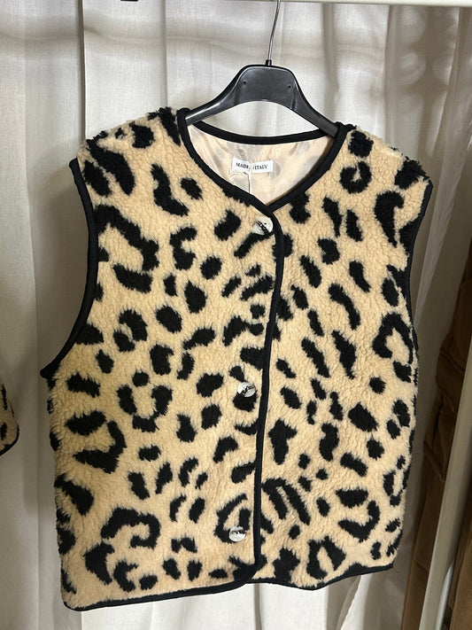 Weste Sina Leo Beige/Schwarz