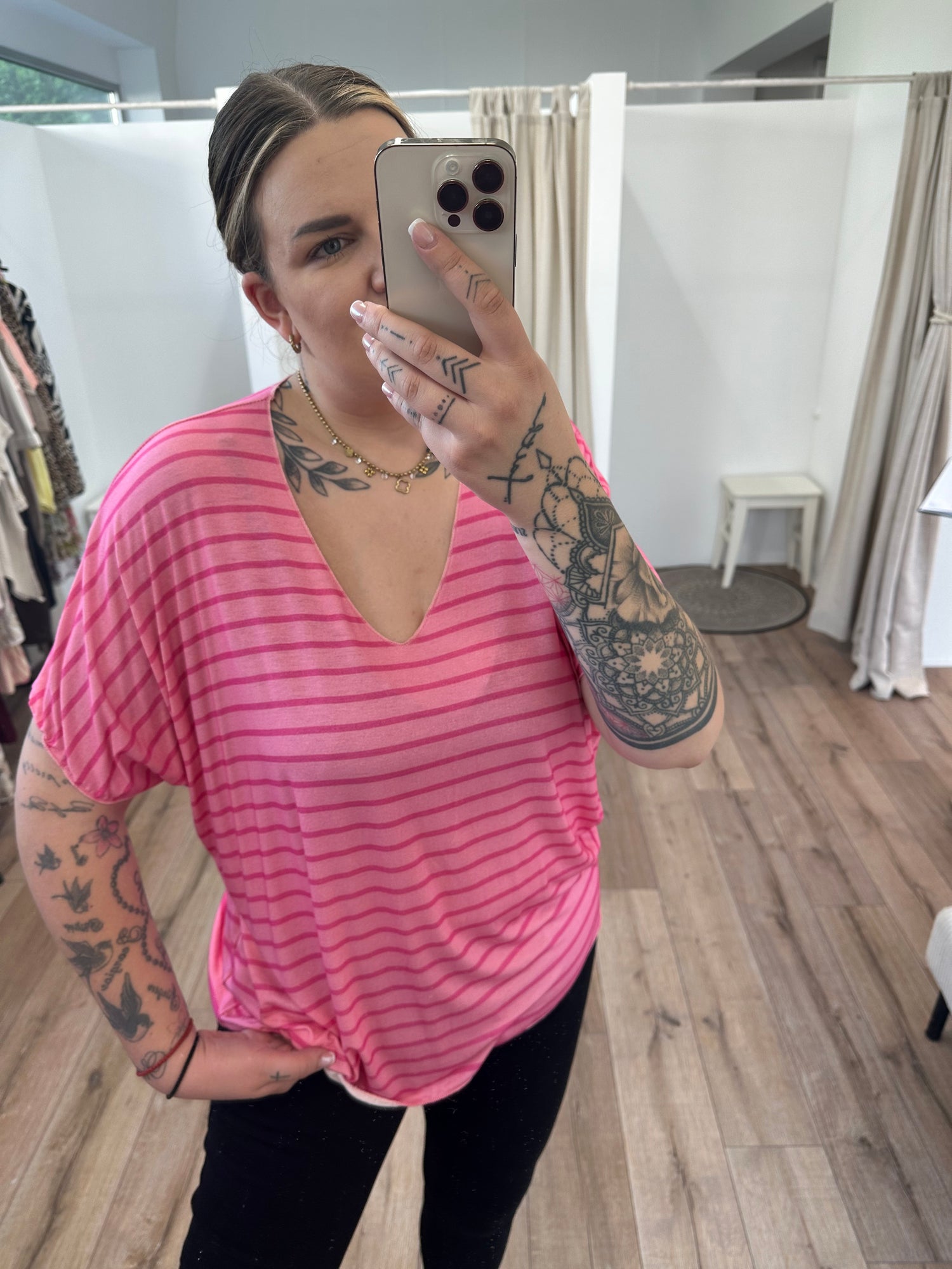 Lockeres Streifenshirt
