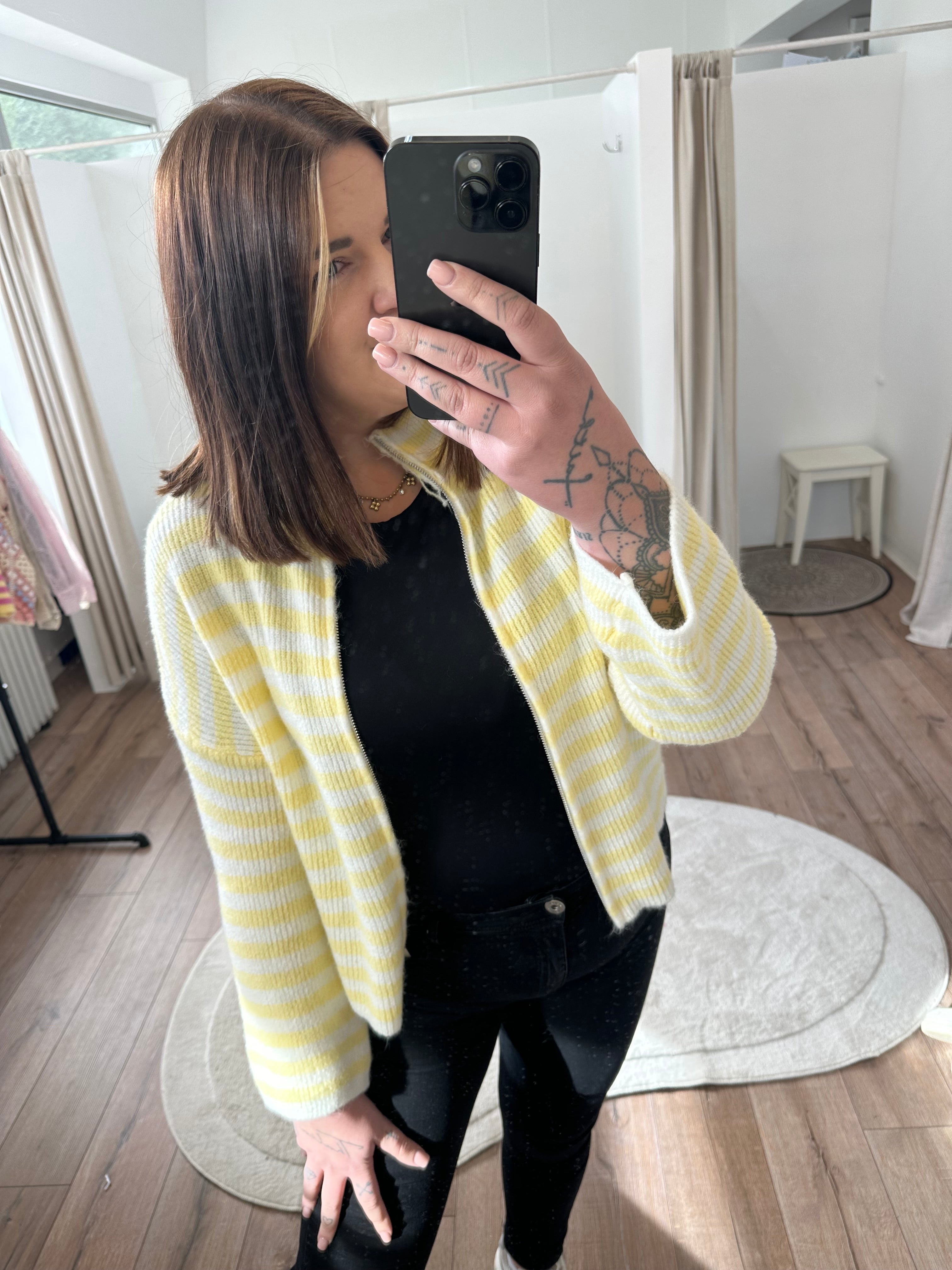 Zipper Jacke Stripe