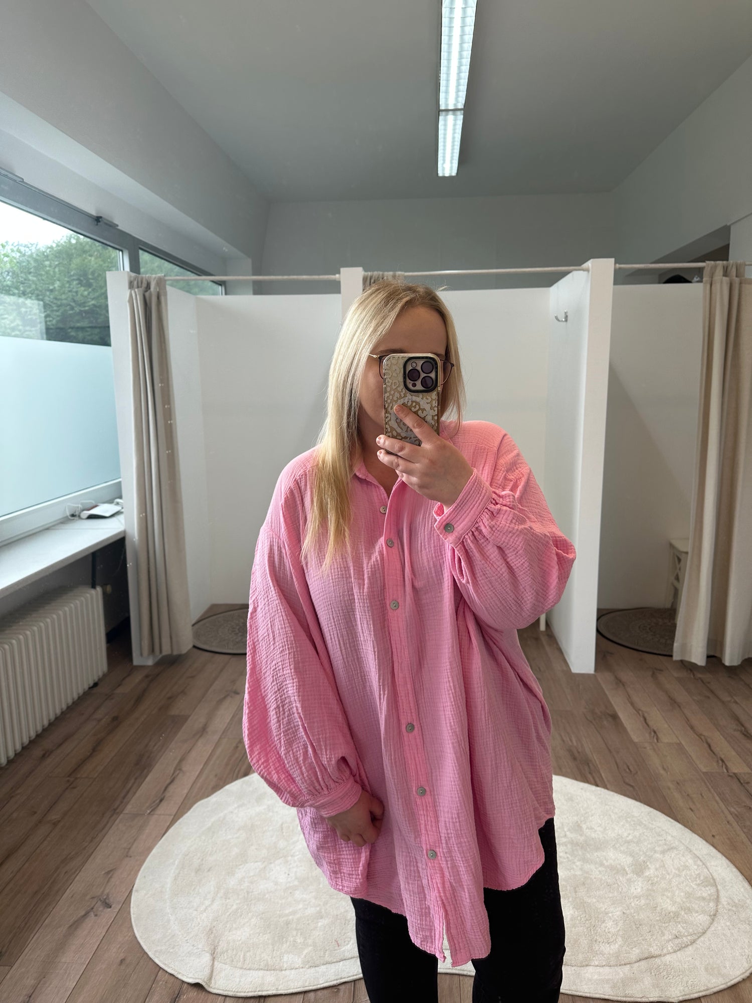 Lange Mussselinbluse