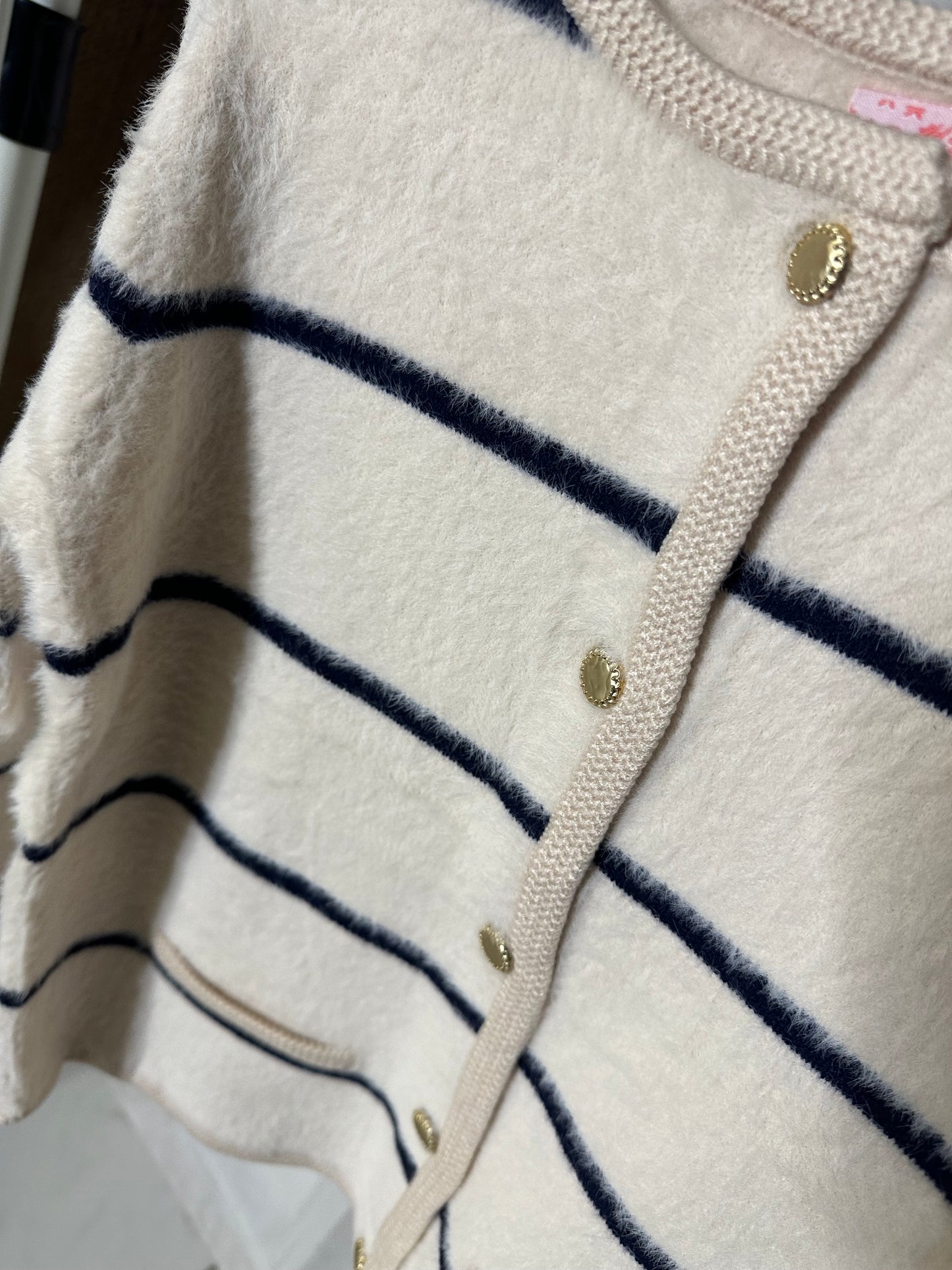 Cardigan Mira Beige/ Marineblau