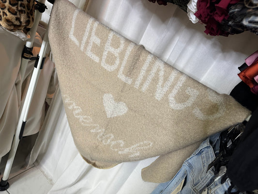Schal Lieblingsmensch beige