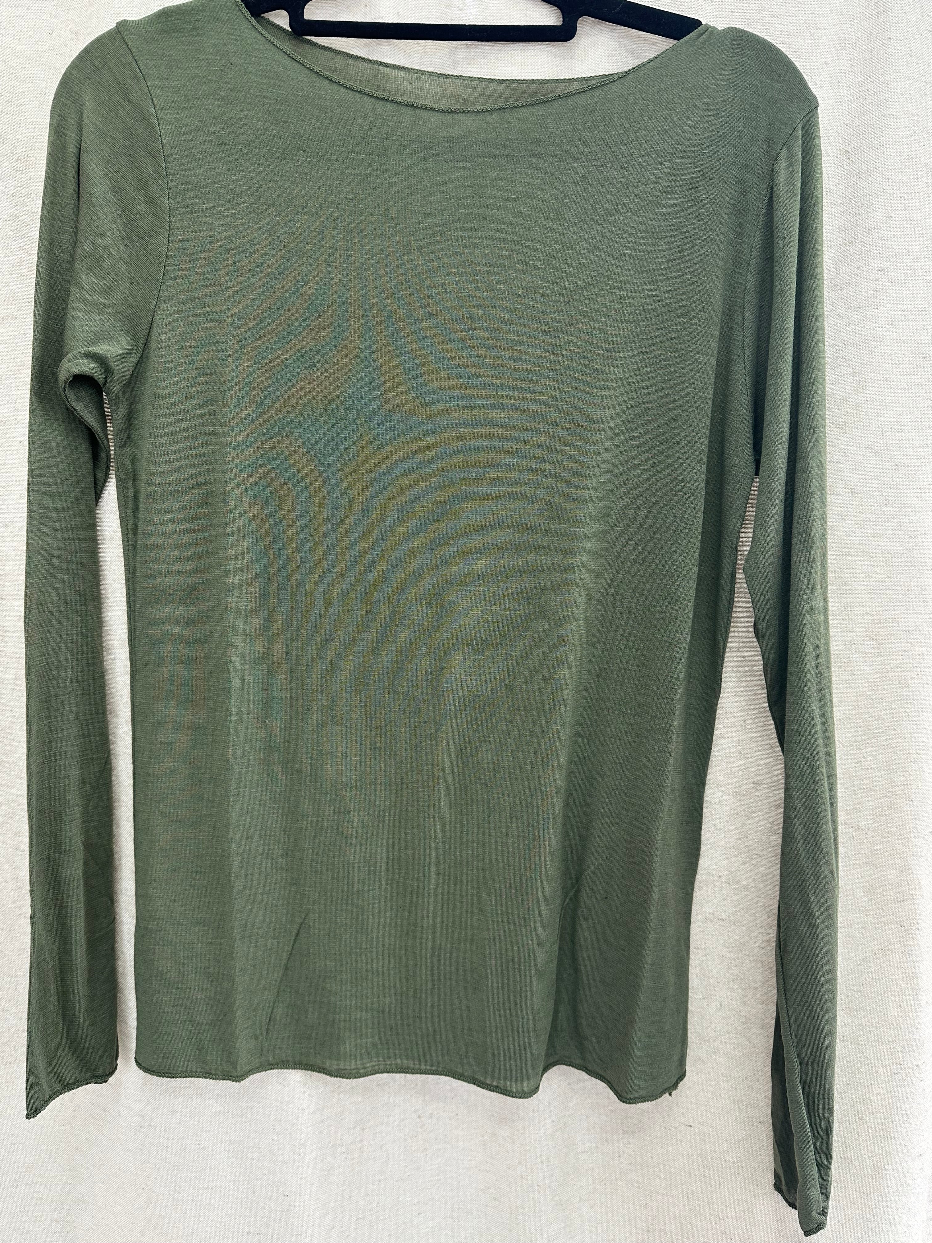 Curvy Mesh Langarmshirt