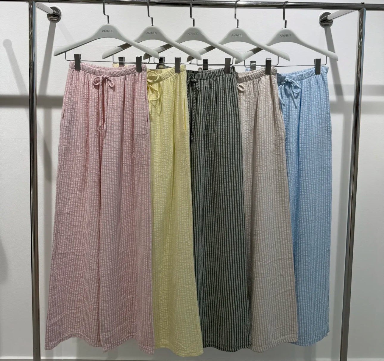 Musselinhose Überlänge gestreift