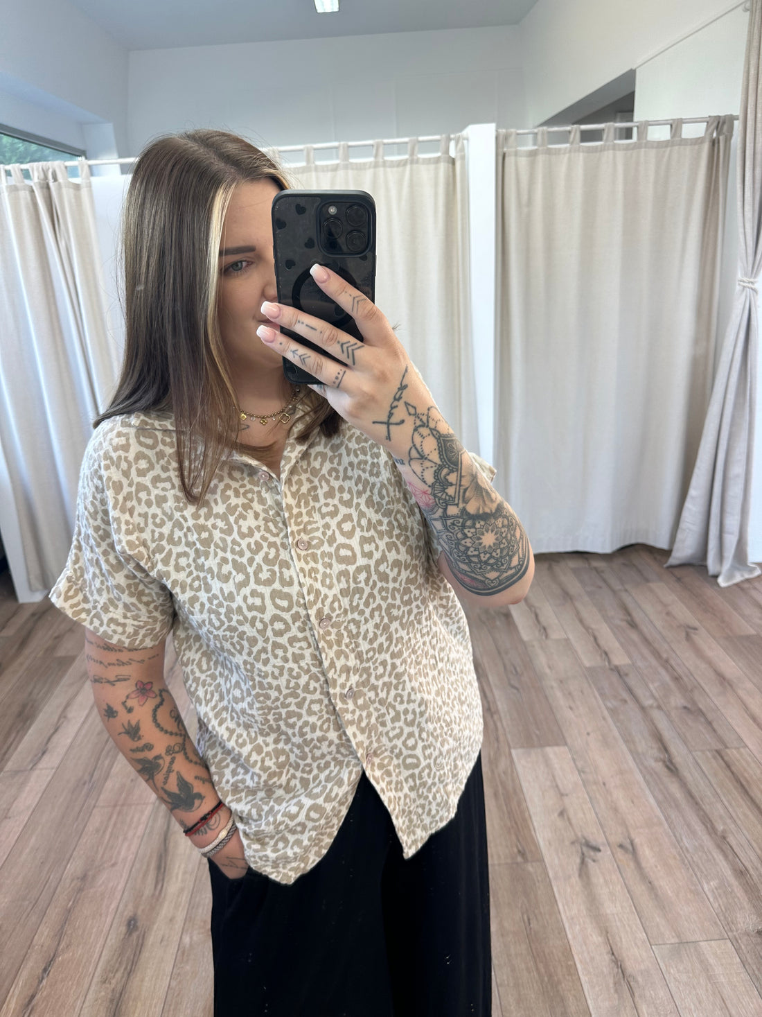 Kurzarm Bluse Leo