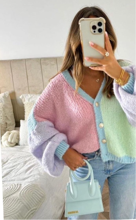 Mehrfarbiger Cardigan