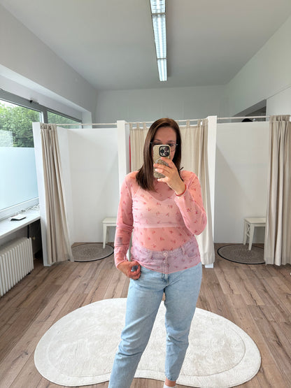Mesh Langarmshirt Milena