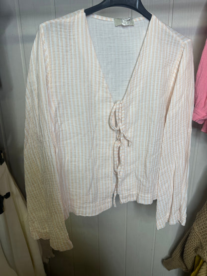 Musselinbluse Olivia Streifen
