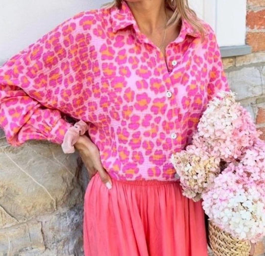 Kurze Musselinbluse Leo