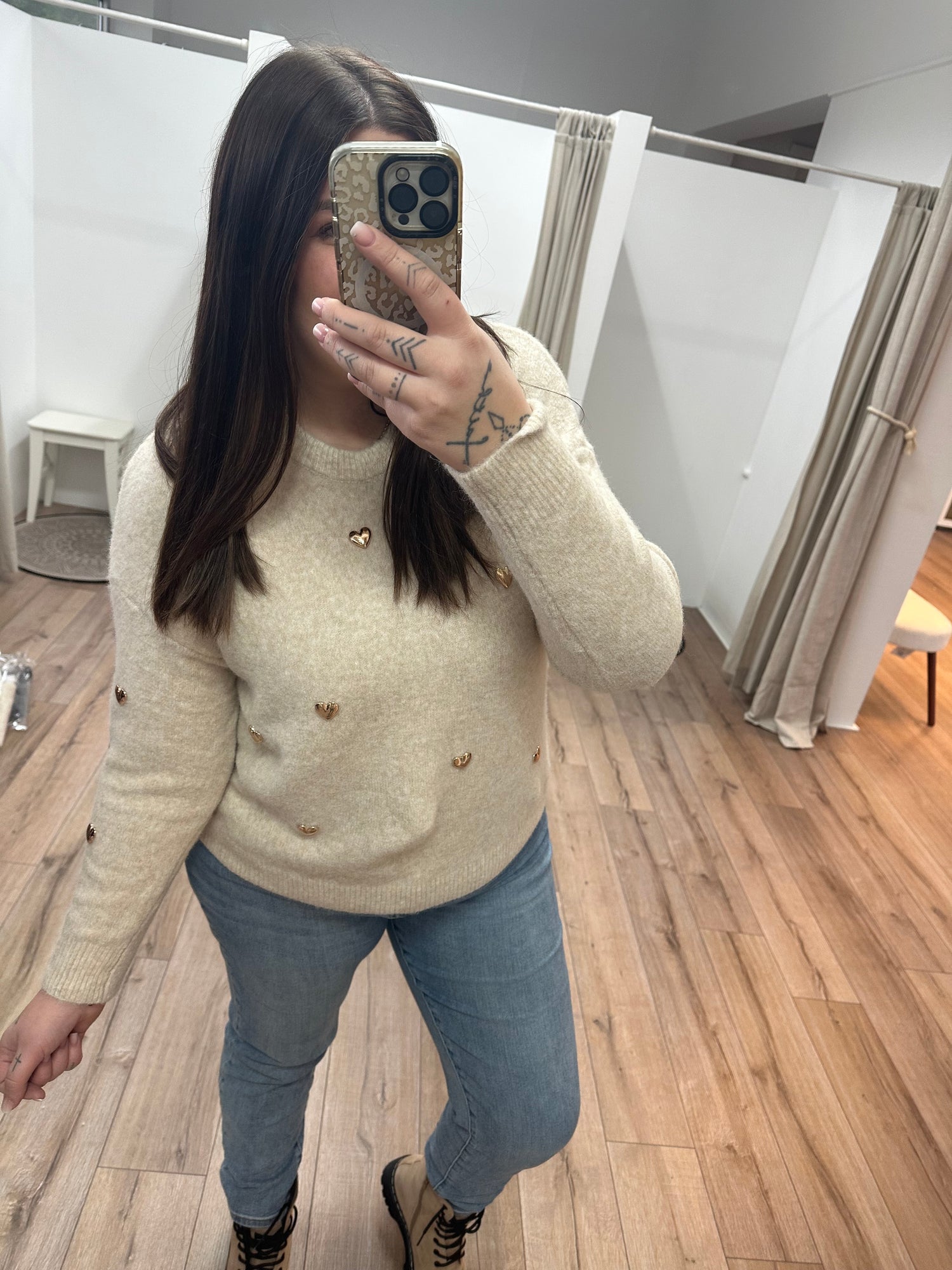 Strickpullover Golden Heart