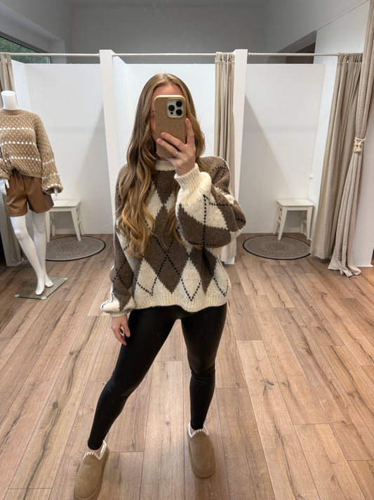 Pullover Argyle- Muster