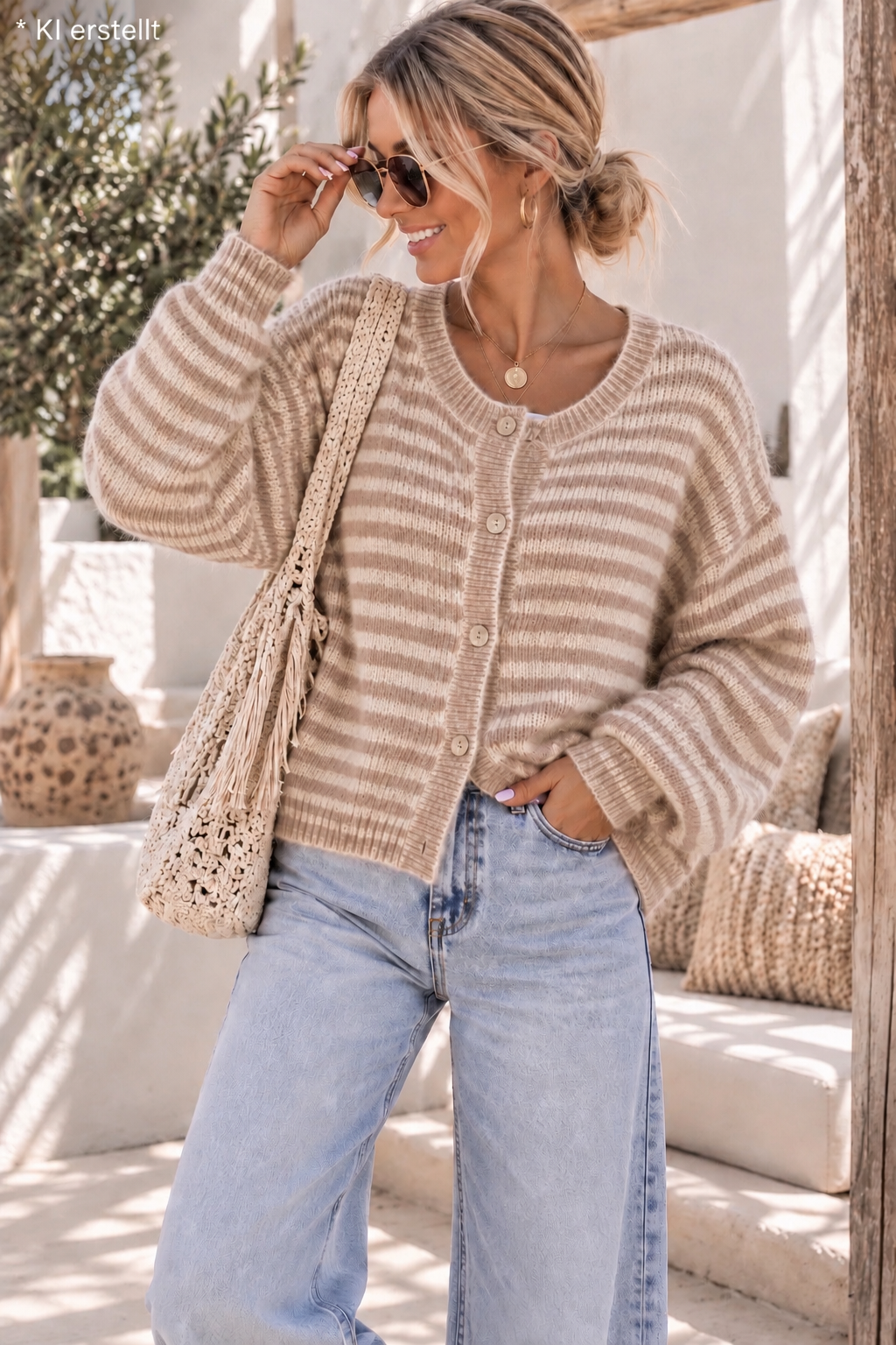 Streifen cardigan