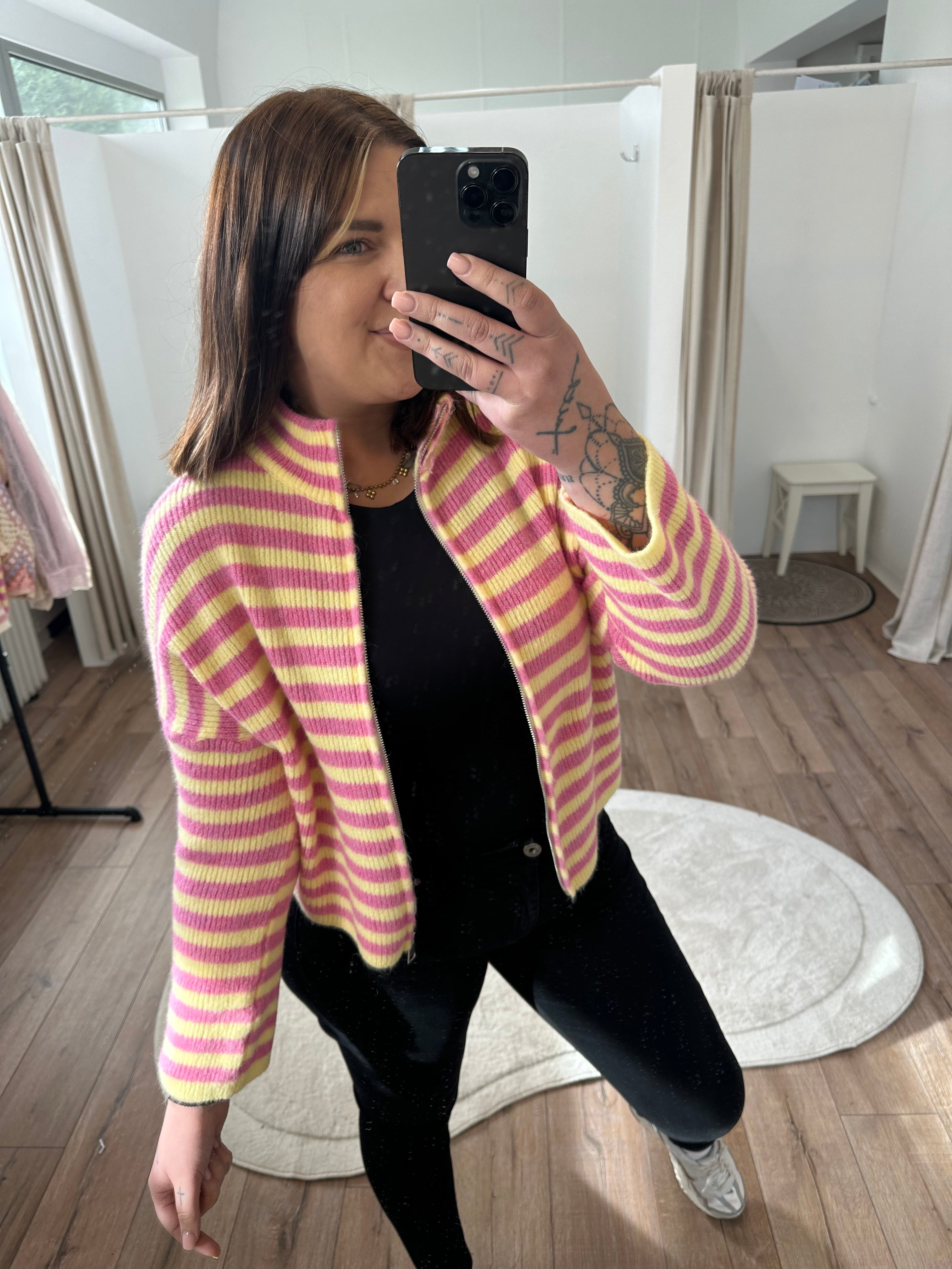 Zipper Jacke Stripe
