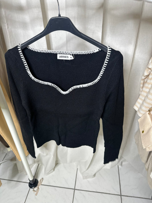 Langarmshirt Kelly schwarz