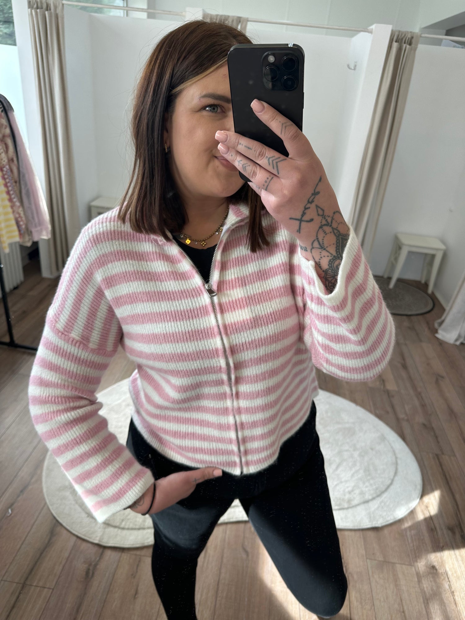 Zipper Jacke Stripe
