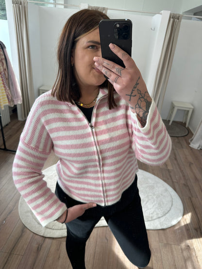 Zipper Jacke Stripe