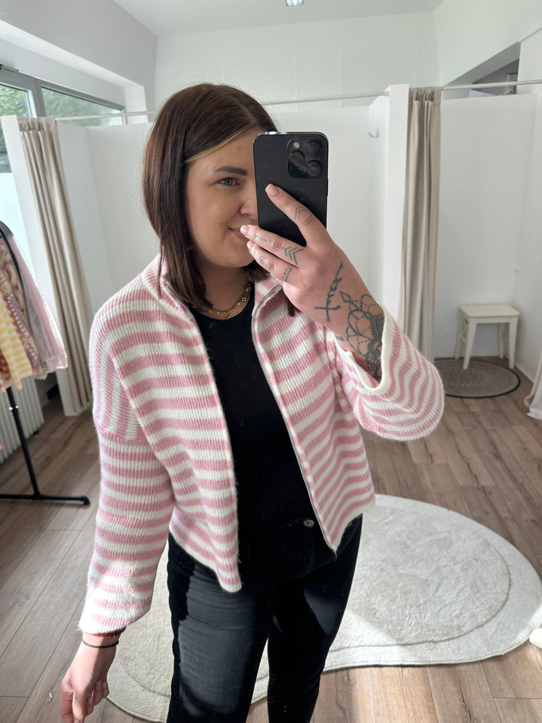 Zipper Jacke Stripe
