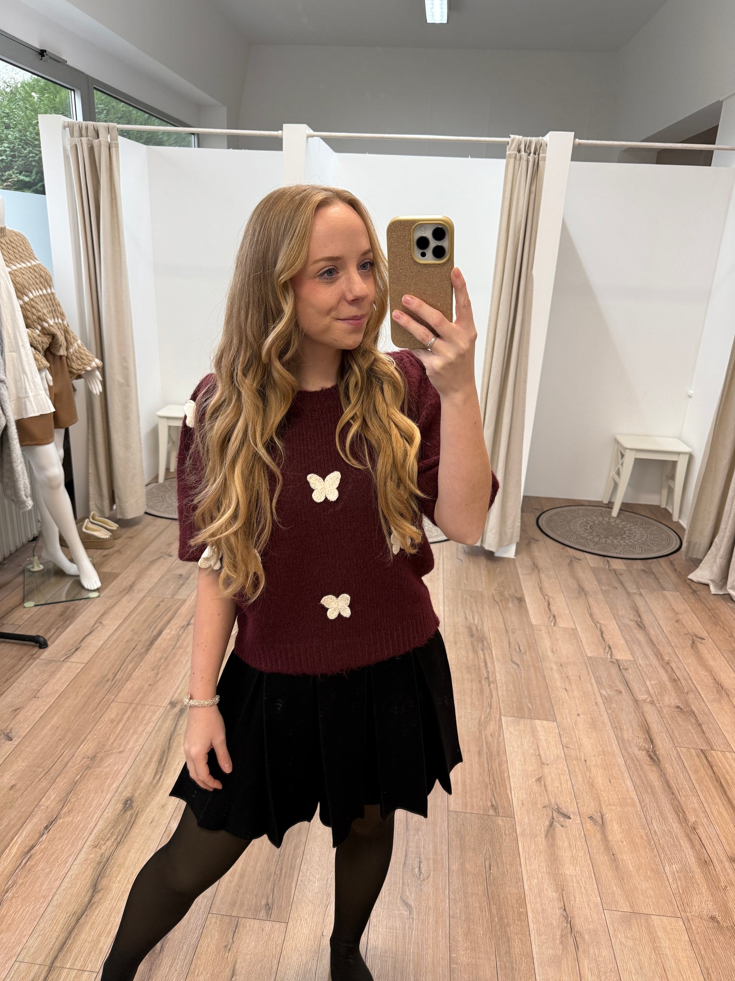 Kurzarm Pullover Butterfly