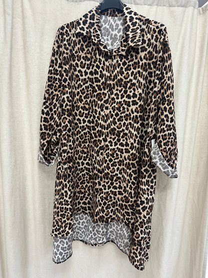 Leoparden Longbluse
