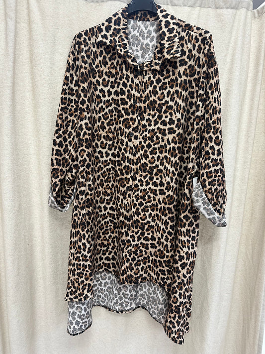 Leoparden Longbluse