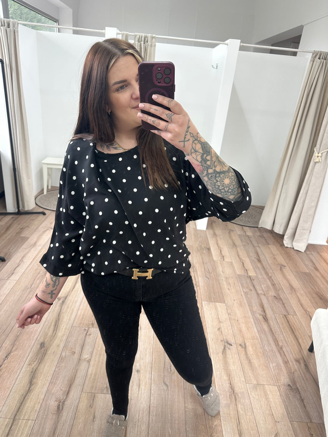 Blusenshirt Pünktchen