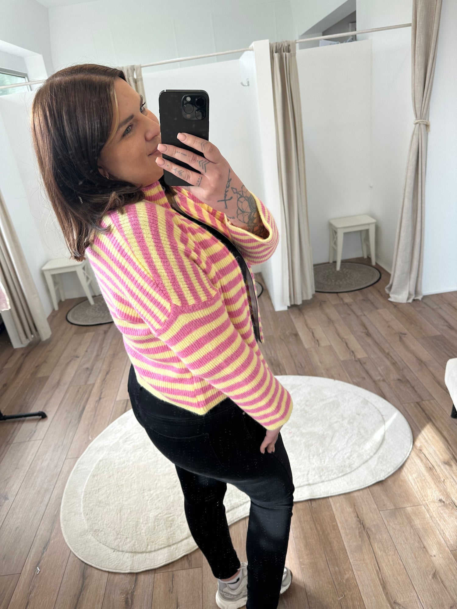 Zipper Jacke Stripe
