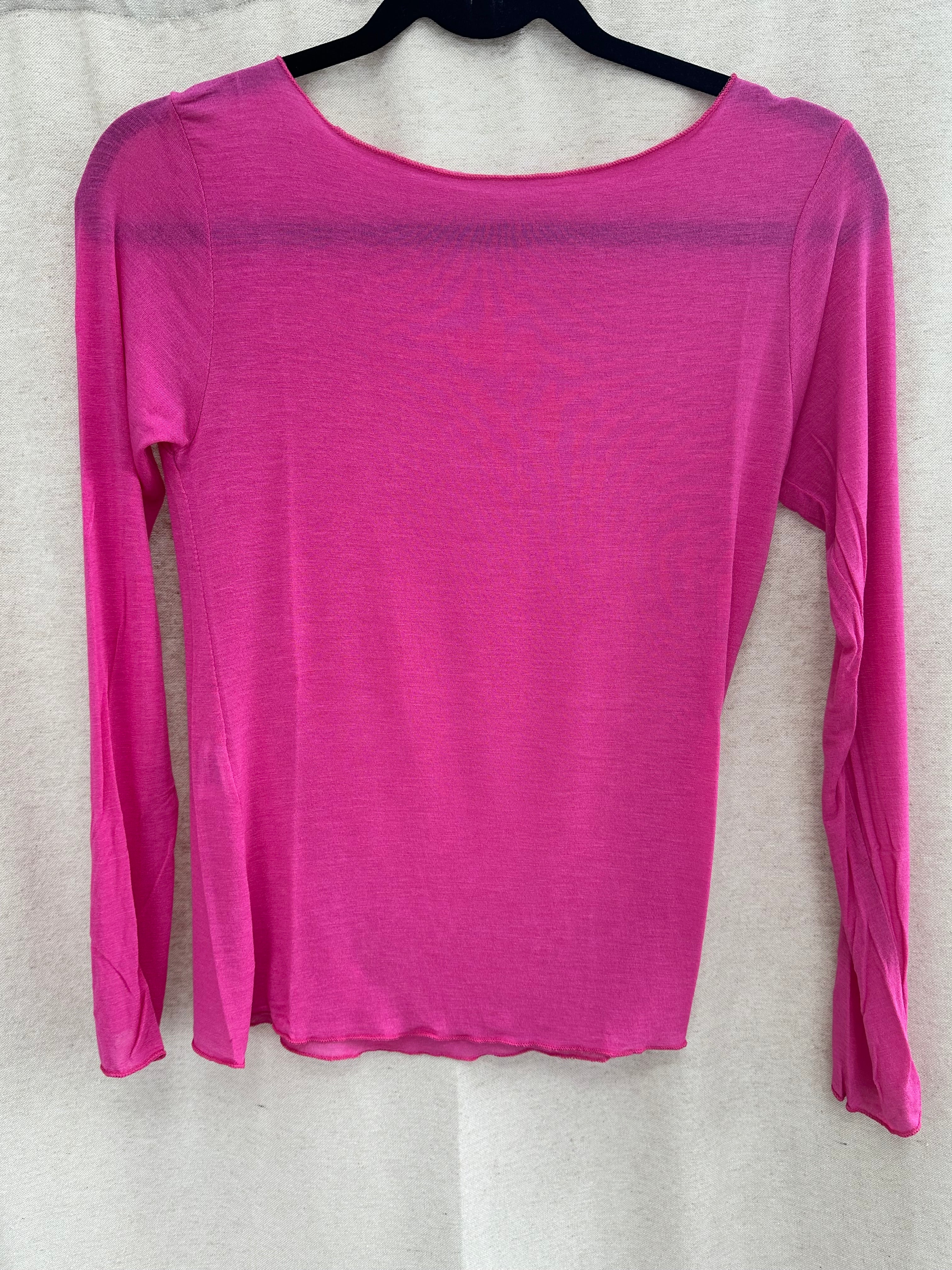 Curvy Mesh Langarmshirt