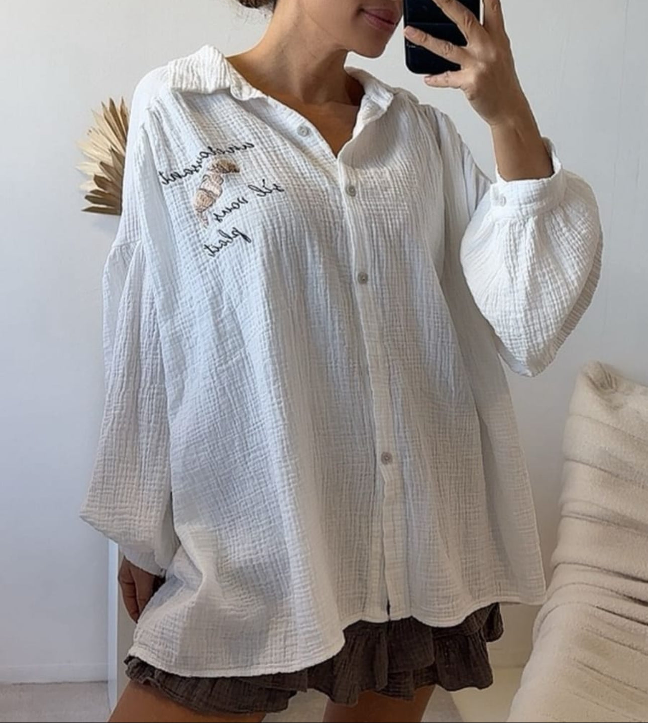 Musselinbluse Crossy