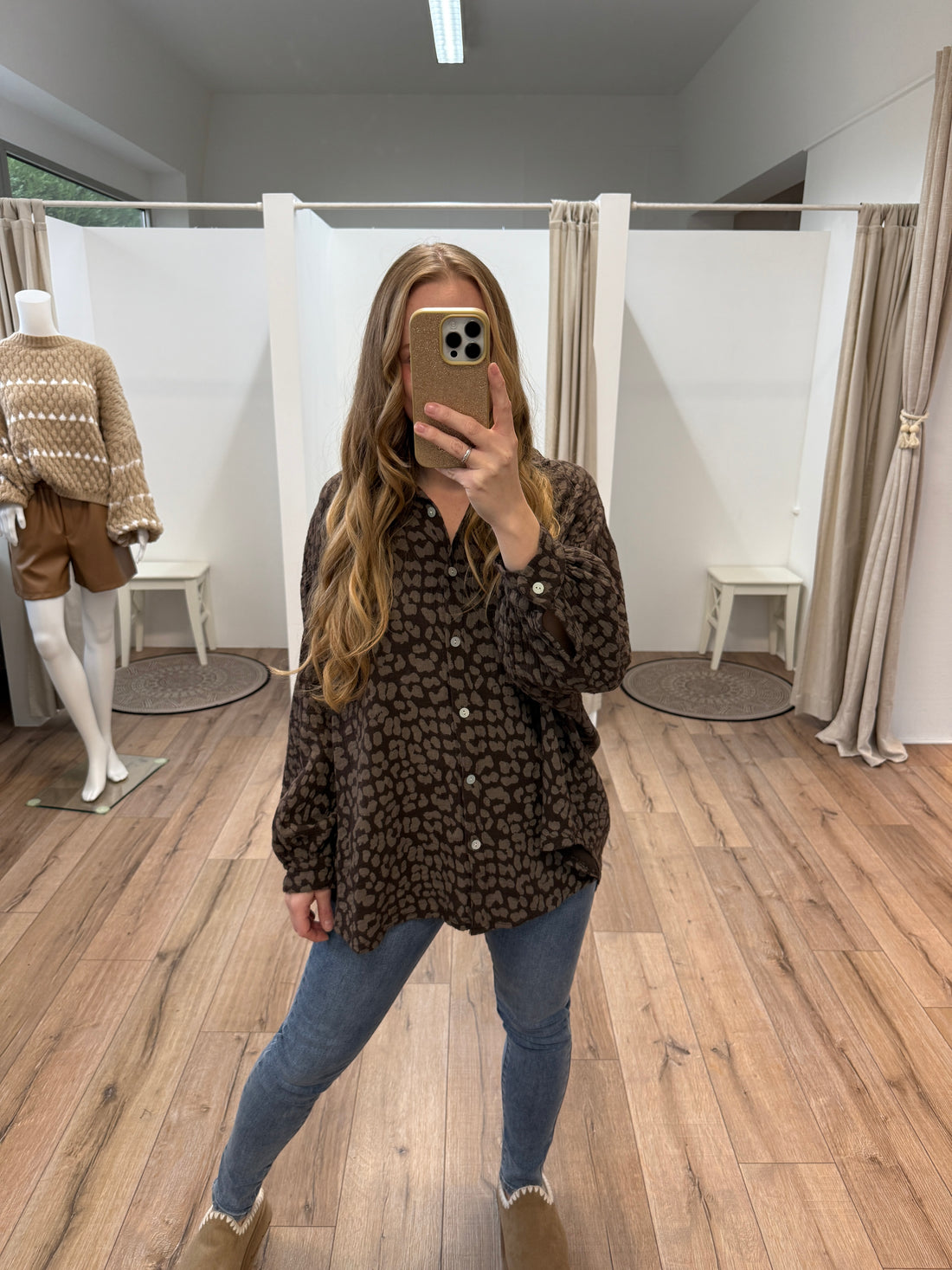 Kurze Musselinbluse Leo