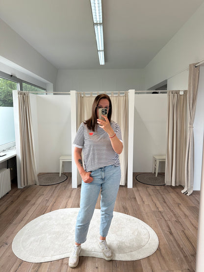 T-Shirt gestreift mit Herz