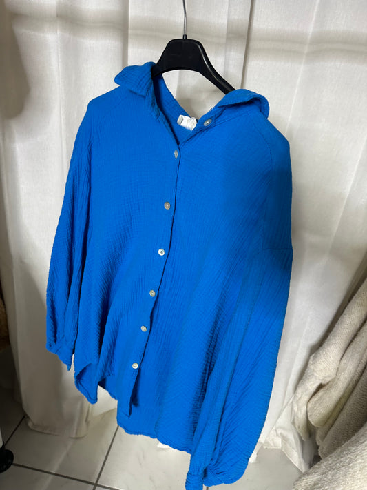 Kurze Musselinbluse