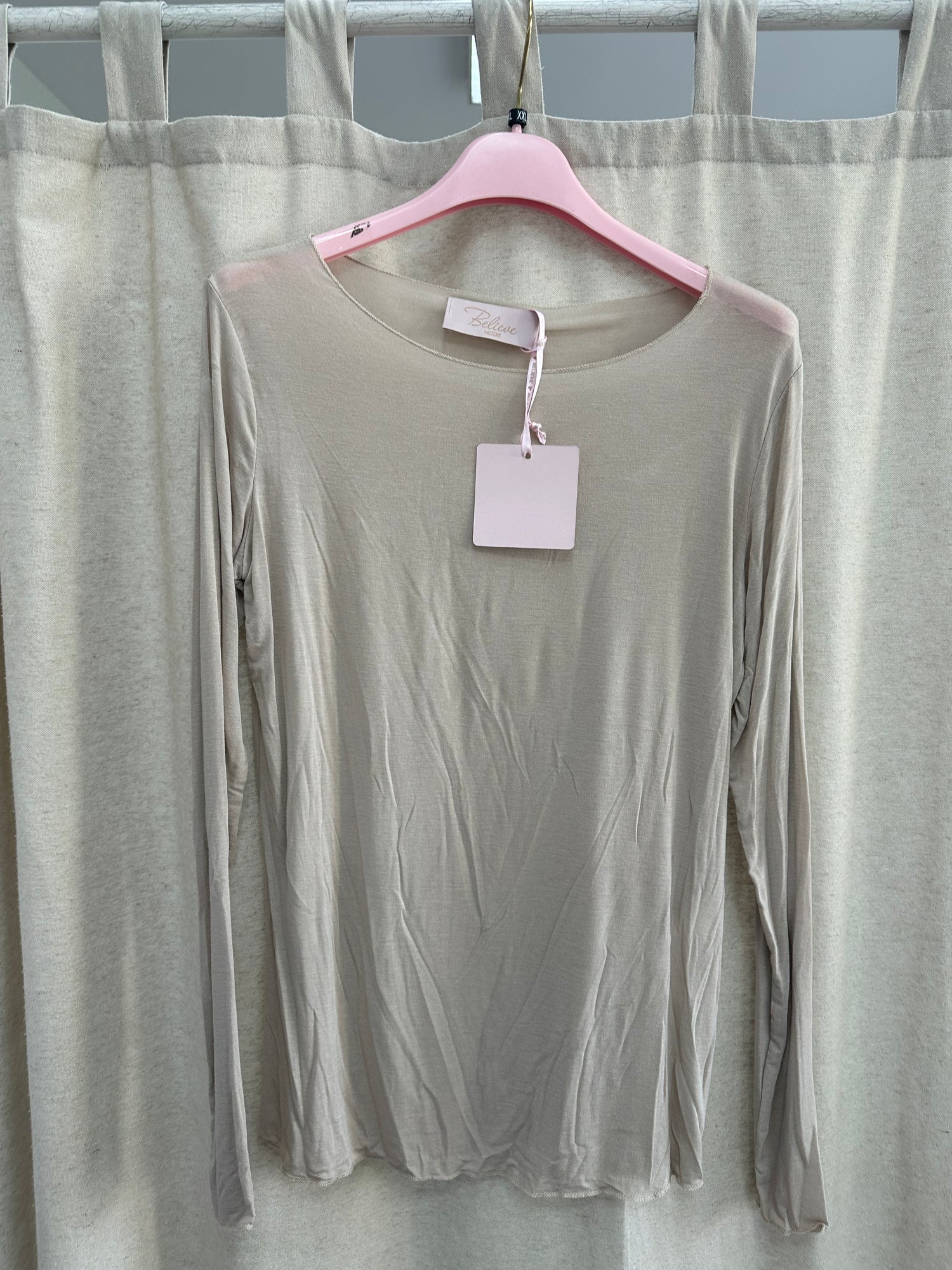 Curvy Mesh Langarmshirt