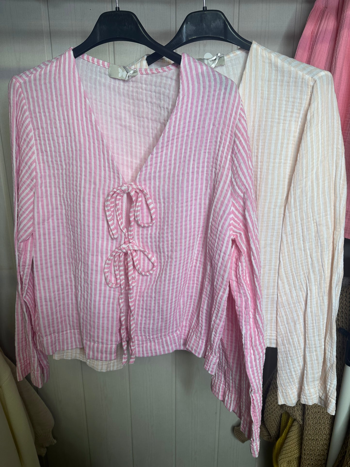 Musselinbluse Olivia Streifen