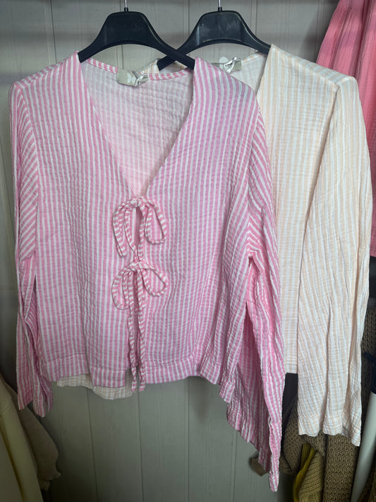 Musselinbluse Olivia Streifen
