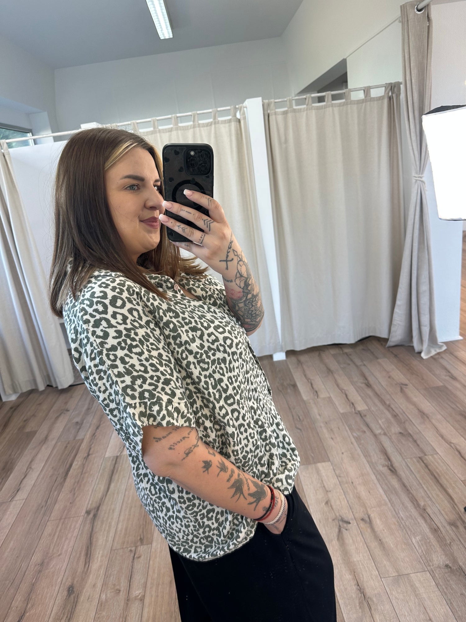 Kurzarm Bluse Leo