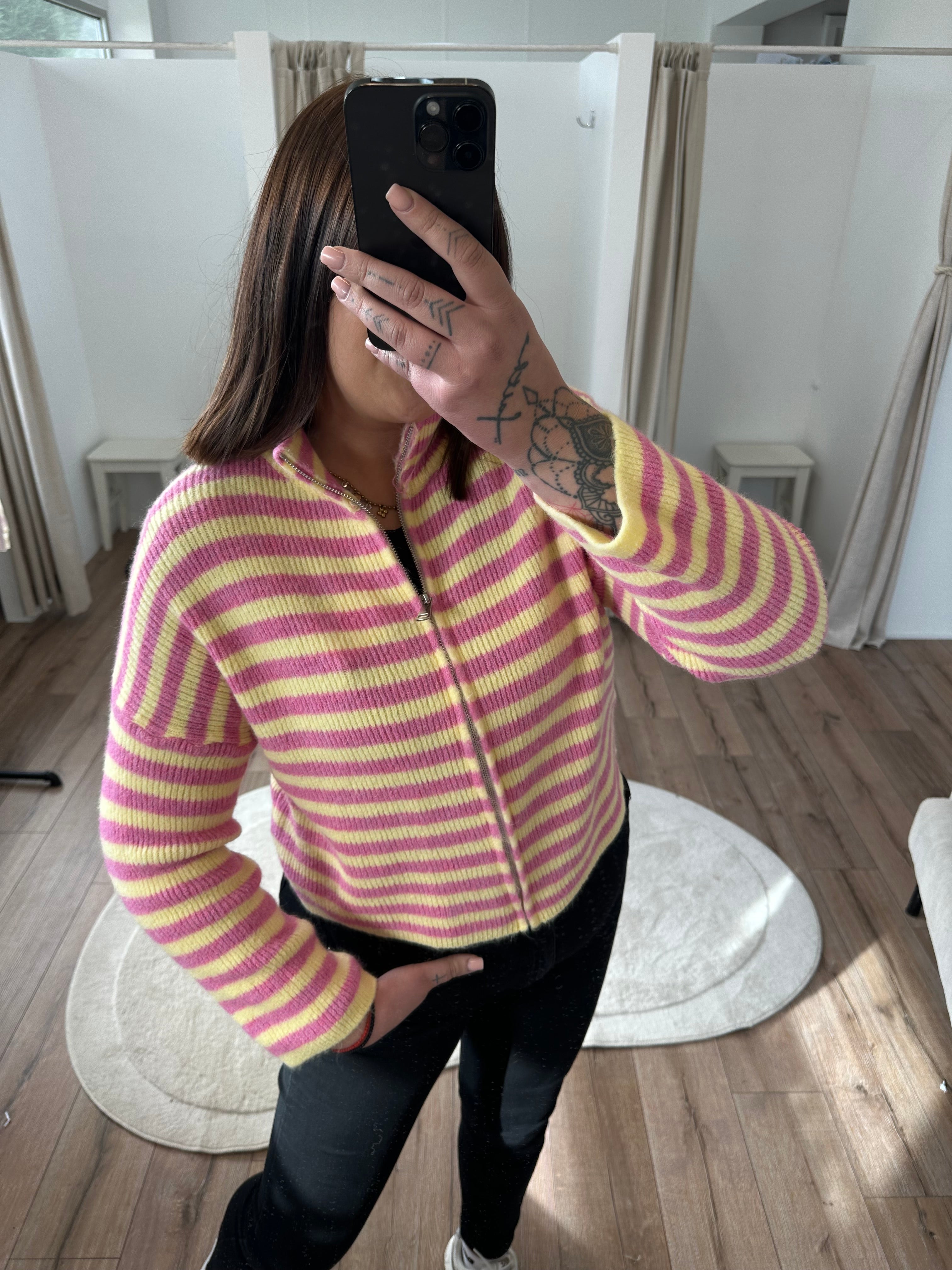 Zipper Jacke Stripe
