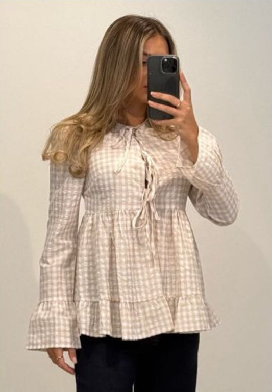 Bluse Caro Beige