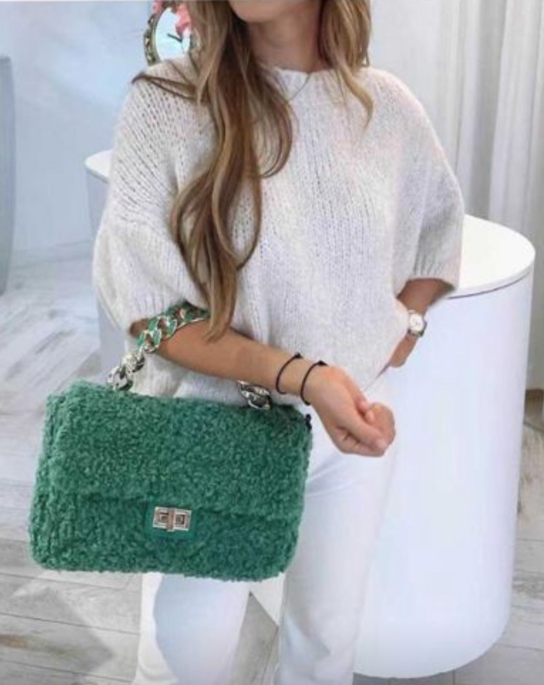 Kurzarm Strickpullover