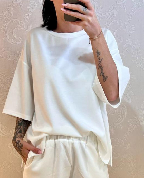 T-shirt Butterstoff Beige